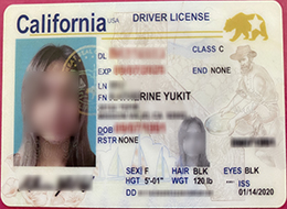 出售加州定制驾驶证、扫码可查真实入档、与原件相似度百分百、原版1：1copy