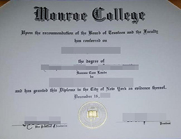 办理门罗大学毕业证多少钱，fake Monroe College diploma