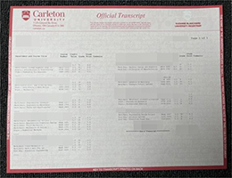 卡尔顿大学成绩单购买, fake Carleton University official transcript