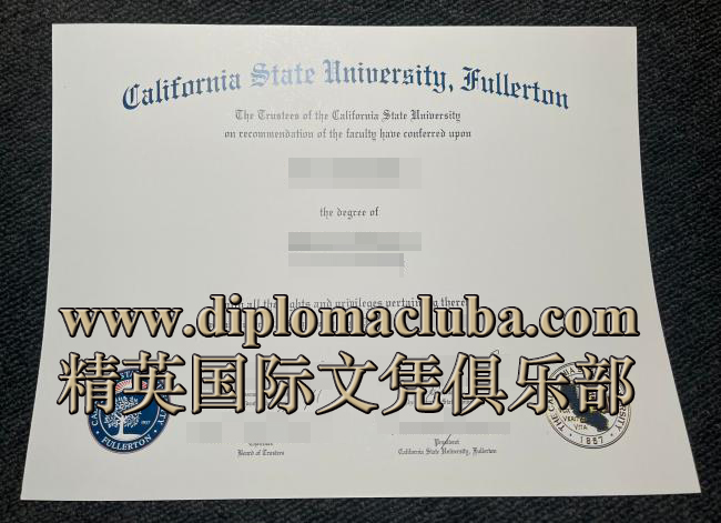 加州州立大学富勒顿分校毕业证